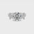 lab-grown moissanite round criss cross solitaire engagement ring