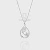 Natural Black Onyx Mom To Be Pendant Necklace with 18" Chain