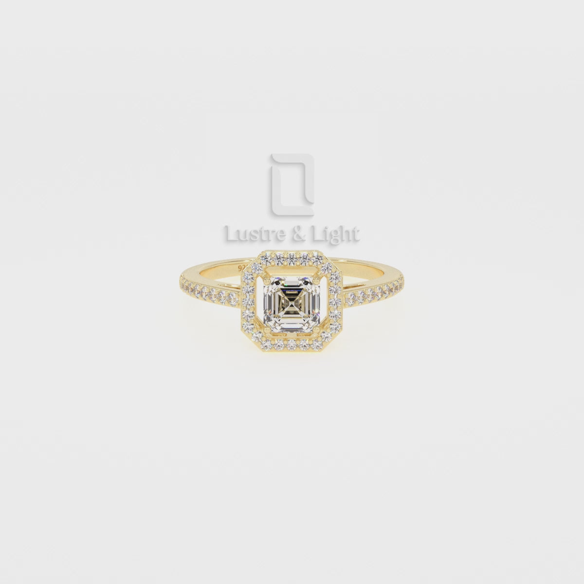 Moissanite Solitaire Halo Engagement Rings for Women