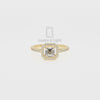 Moissanite Solitaire Halo Engagement Rings for Women