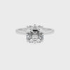 lab-grown moissanite asscher solitaire engagement ring