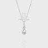 Natural Ruby Infinity Pendant Necklace with Moissanite (18" Chain)