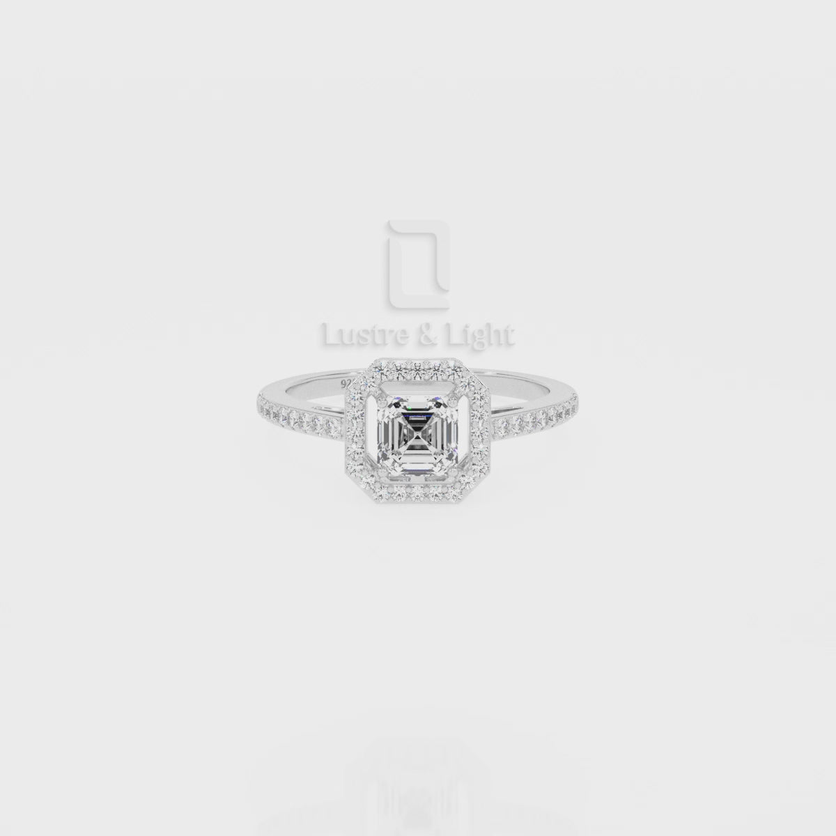 Moissanite Solitaire Halo Engagement Rings for Women