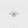 Moissanite Solitaire Halo Engagement Rings for Women
