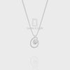 Moissanite Initials Pendant Necklace for Women with 18" Chain