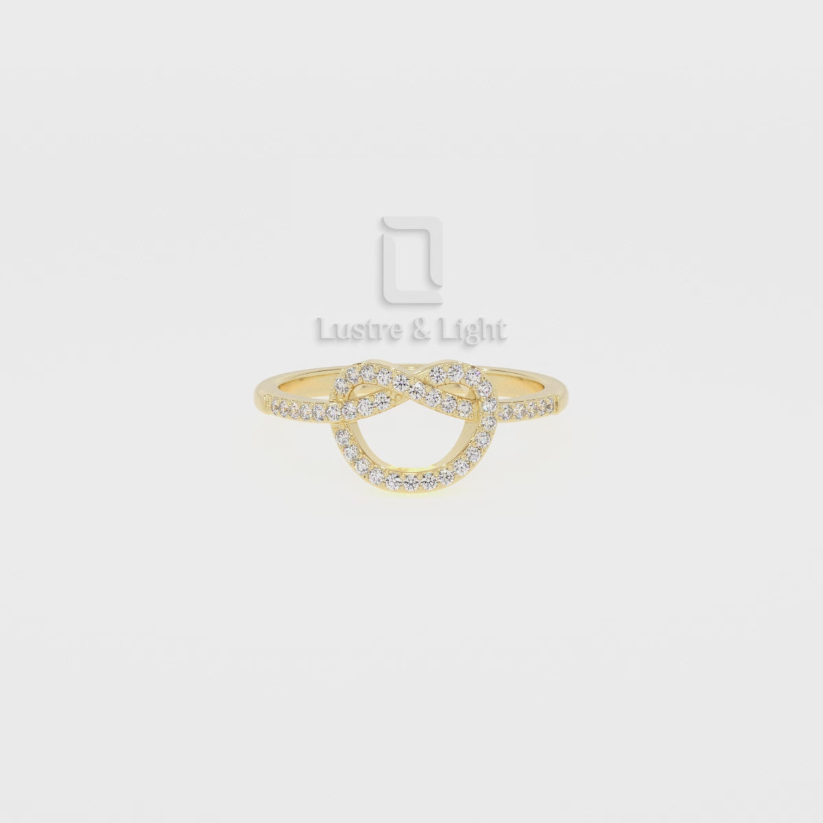 Natural Pink Tourmaline Infinity Knot Promise Rings for Women