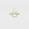 Natural Pink Tourmaline Infinity Knot Promise Rings for Women