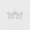 Natural Citrine Butterfly Stud Earrings for Women