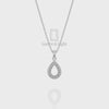 Natural Black Onyx Teardrop Pendant Necklace with 18" Chain