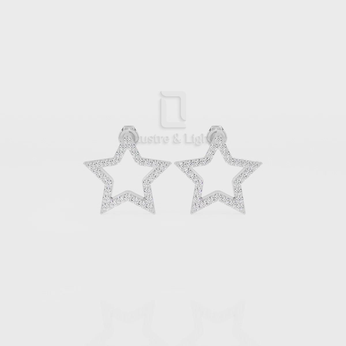 Natural Citrine Star Stud Earrings for Women