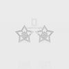 Natural Citrine Star Stud Earrings for Women with Moissanite