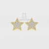 Natural Citrine Star Stud Earrings for Women