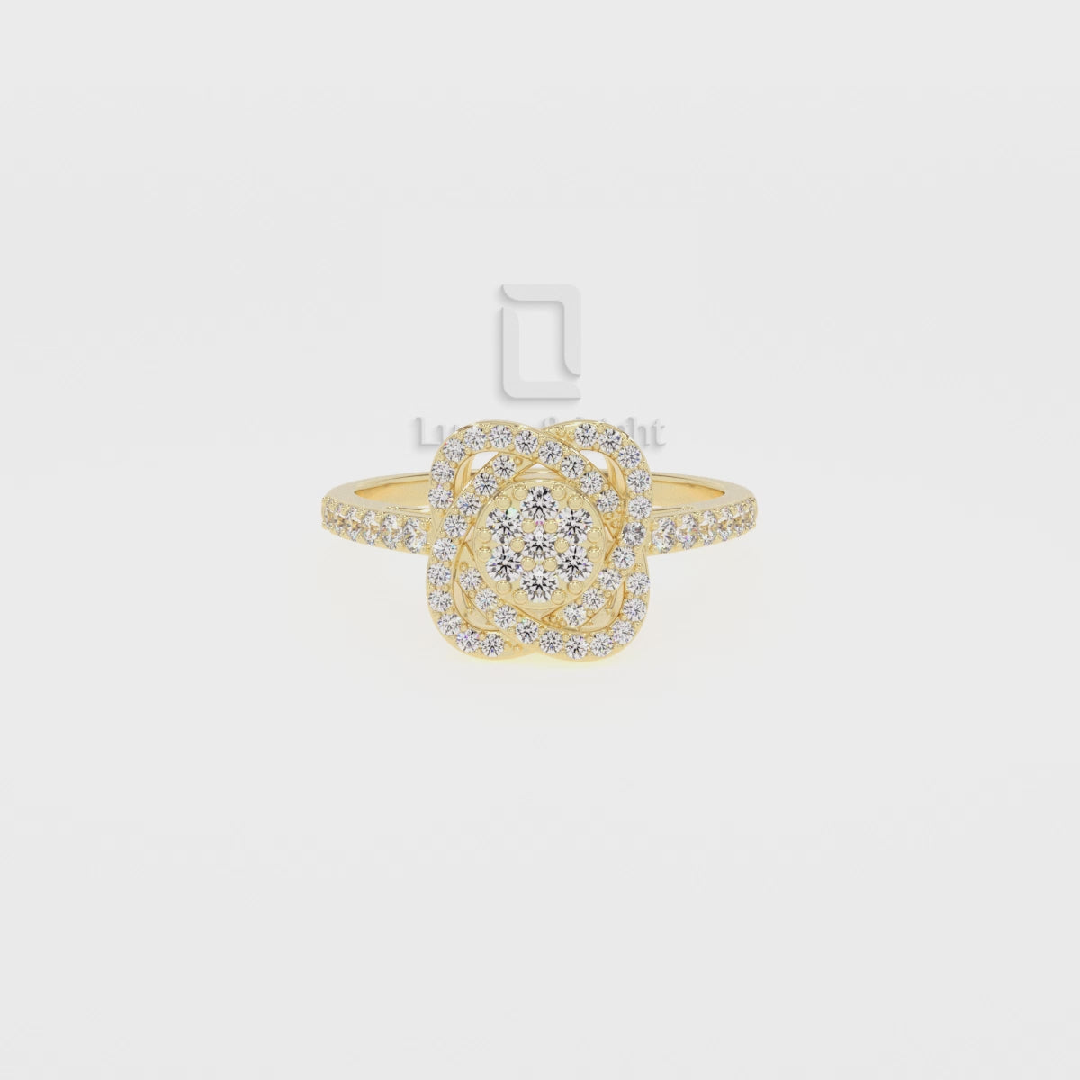 Natural Pink Tourmaline Inner Power Rings for Women with Moissanite