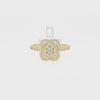 Natural Pink Tourmaline Inner Power Rings for Women with Moissanite