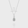 Natural Black Onyx Infinity Pendant Necklace with Moissanite (18" Chain)