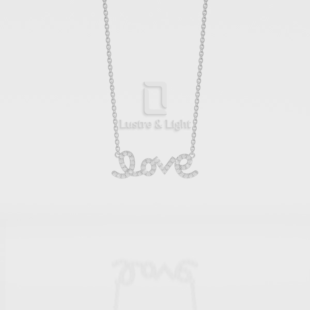 Natural Black Onyx Love Pendant Necklace with 18" Chain