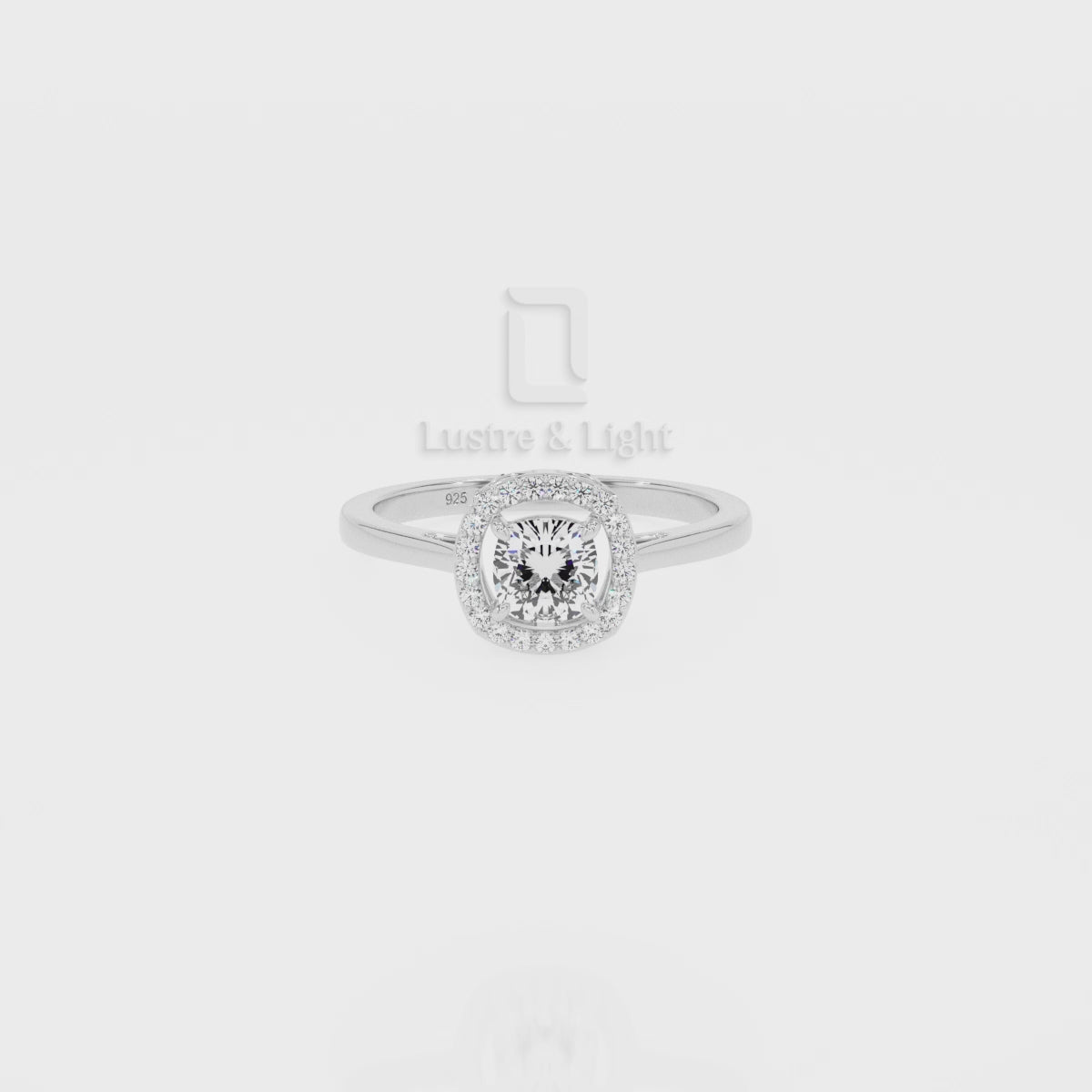 Moissanite Solitaire Halo Engagement Rings for Women