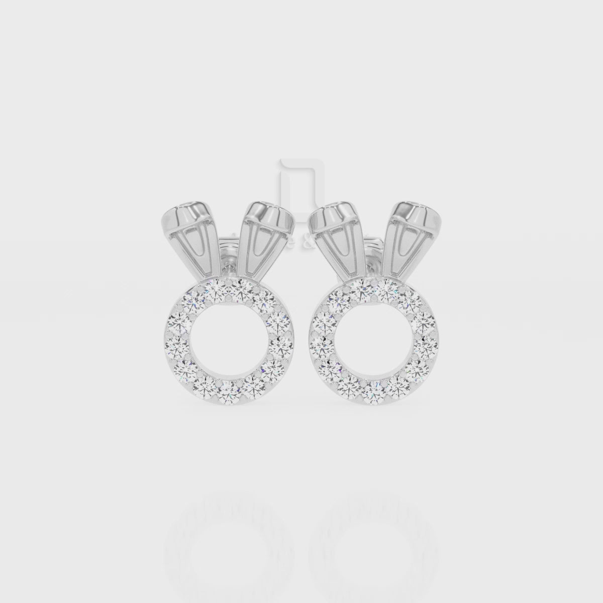 Natural Citrine Bunny Rabit Stud Earrings for Women