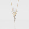 Natural Black Onyx Rose Flower Pendant Necklace with 18" Chain