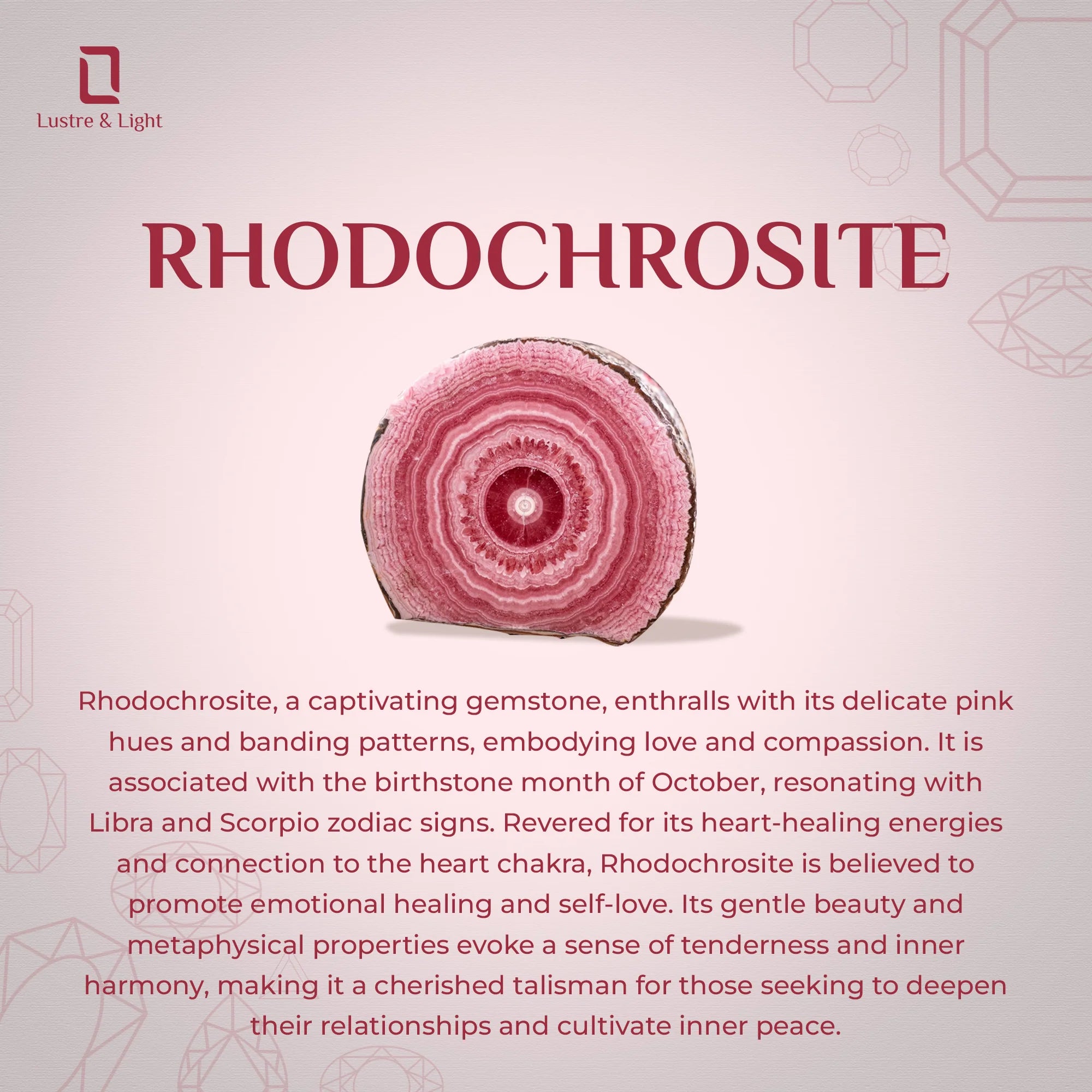 natural rhodochrosite rough shape pendant necklace