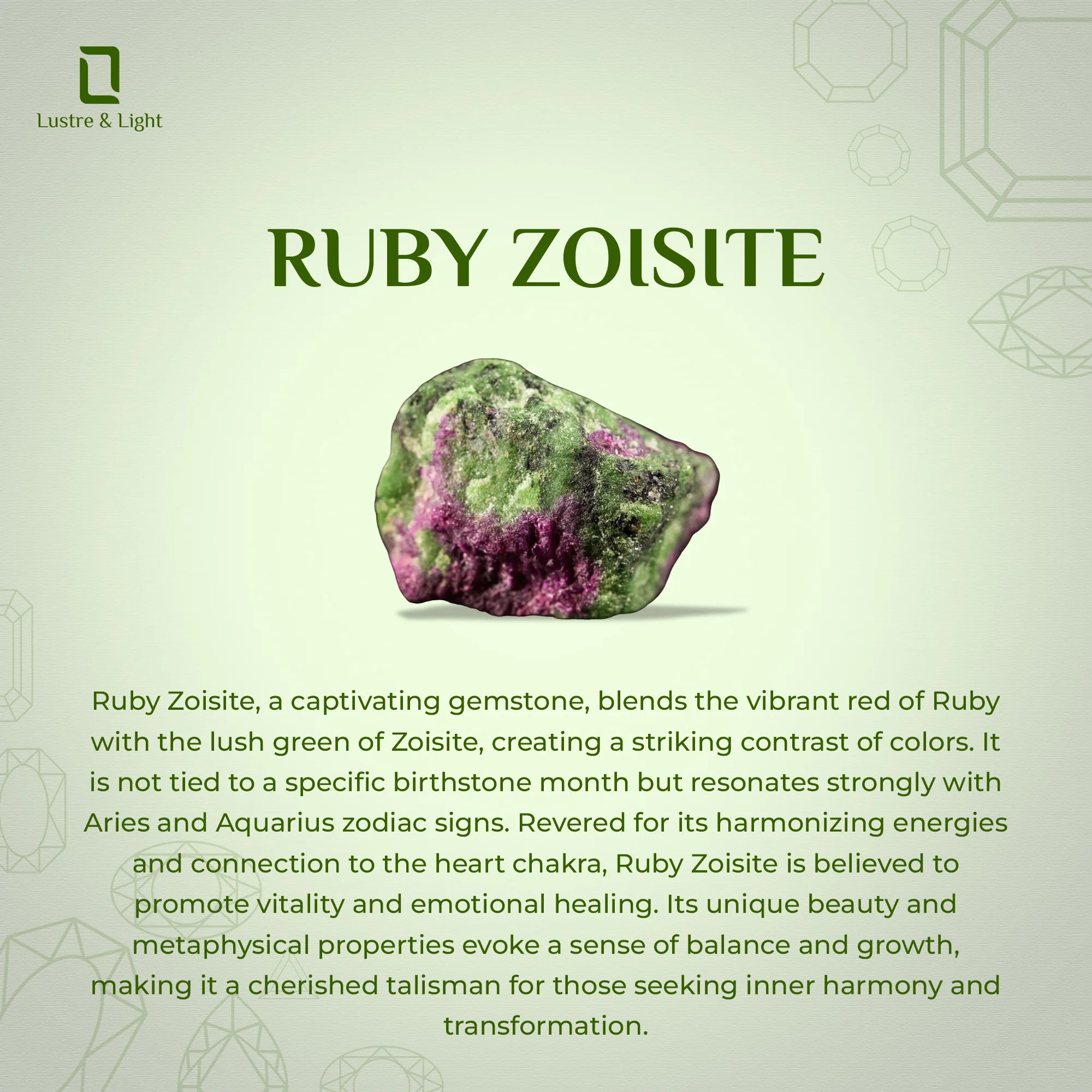 ruby-zoisite rough shape stackable bezel-set ring