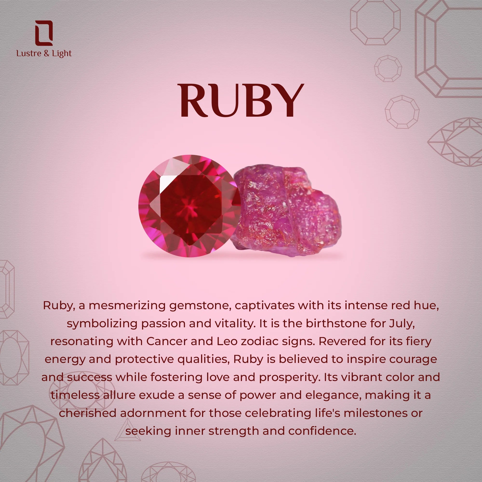 natural ruby 4 petal flower necklaces in yellow gold vermeil 