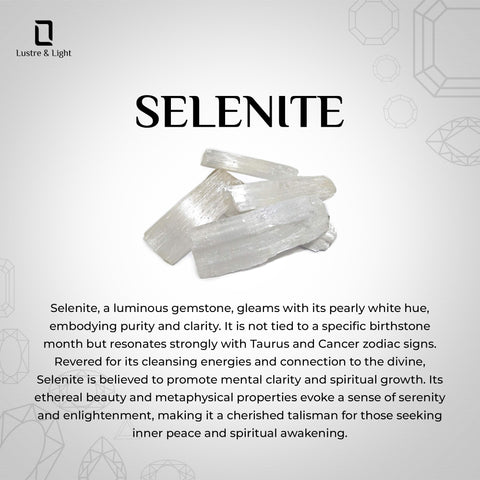 selenite rough shape stackable bezel-set ring