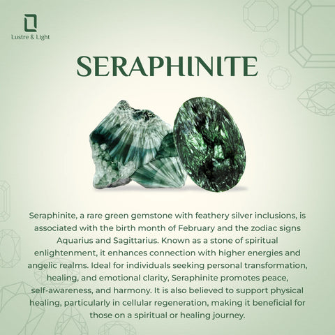 natural seraphinite oval-marquise shape twister bracelet