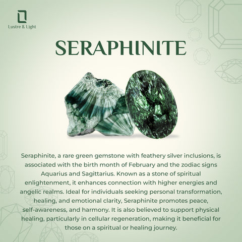 natural seraphinite marquise shape stud earrings