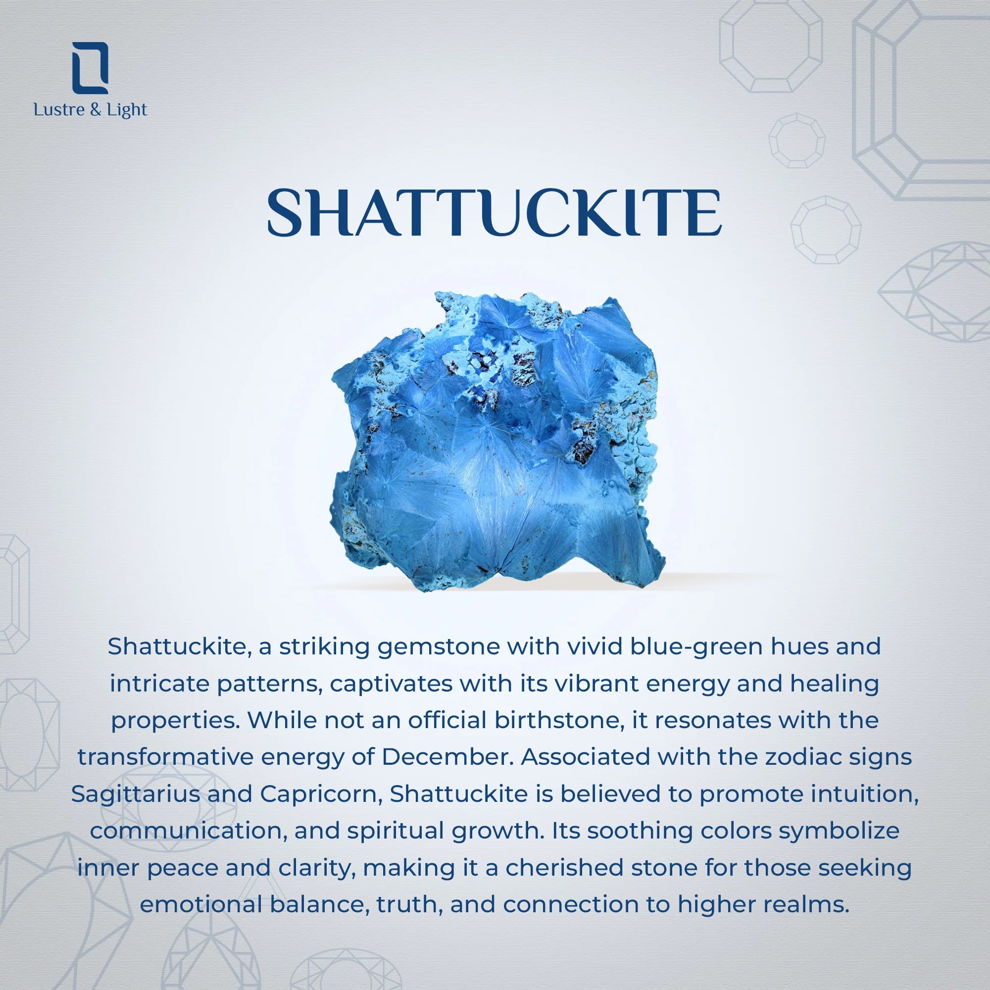 natural shattuckite trillion shape pendant necklace