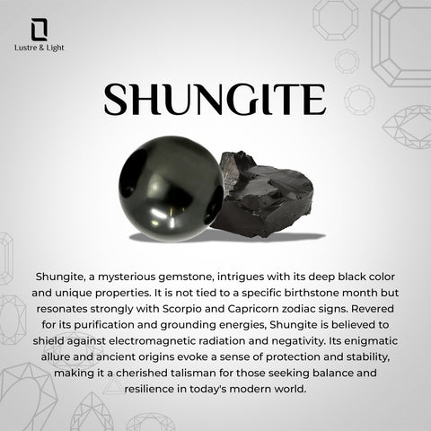 shungite pear cab stackable prong-set ring