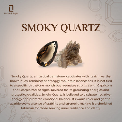 natural smoky-quartz oval solitaire engagement ring