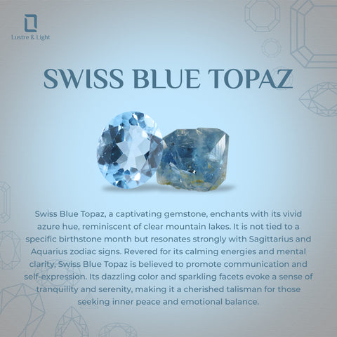 natural swiss-blue-topaz round-oval shape 2-stone twister bracelet